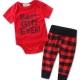 Letter T-shirt Plaid Pants 2-Pcs Girls Outfit